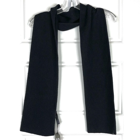 ALLSAINTS 100% Merino Wool NEW Narrow Rib Scarf - Picture 1 of 8